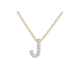 9ct Gold Diamond Initials "A-Z" Necklace