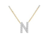 9ct Gold Diamond Initials "A-Z" Necklace