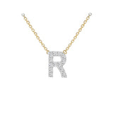 9ct Gold Diamond Initials "A-Z" Necklace