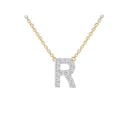 9ct Gold Diamond Initials "A-Z" Necklace