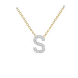 9ct Gold Diamond Initials "A-Z" Necklace