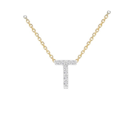 9ct Gold Diamond Initials "A-Z" Necklace