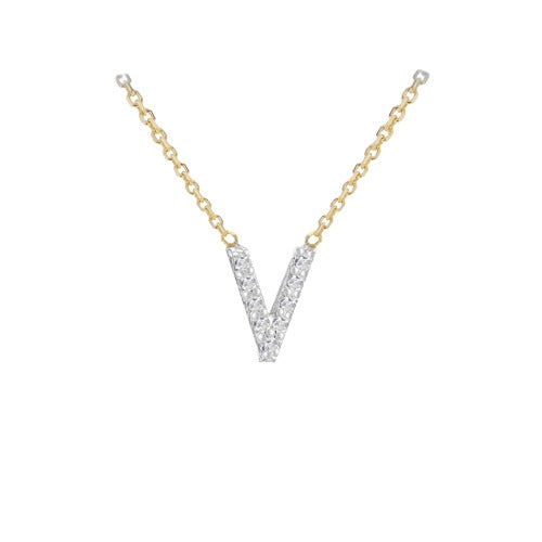 9ct Gold Diamond Initials "A-Z" Necklace