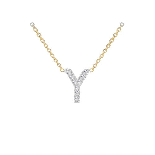 9ct Gold Diamond Initials "A-Z" Necklace