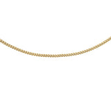 9ct Gold 16"- 18" Adjustable 25 Diamond Cut Curb Chain
