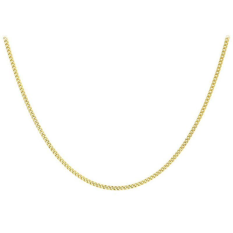 9ct Gold Diamond Cut Curb 20" Chain