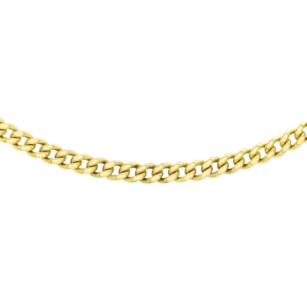 9ct Gold 90 Diamond Cut Curb 51cm / 20" Chain