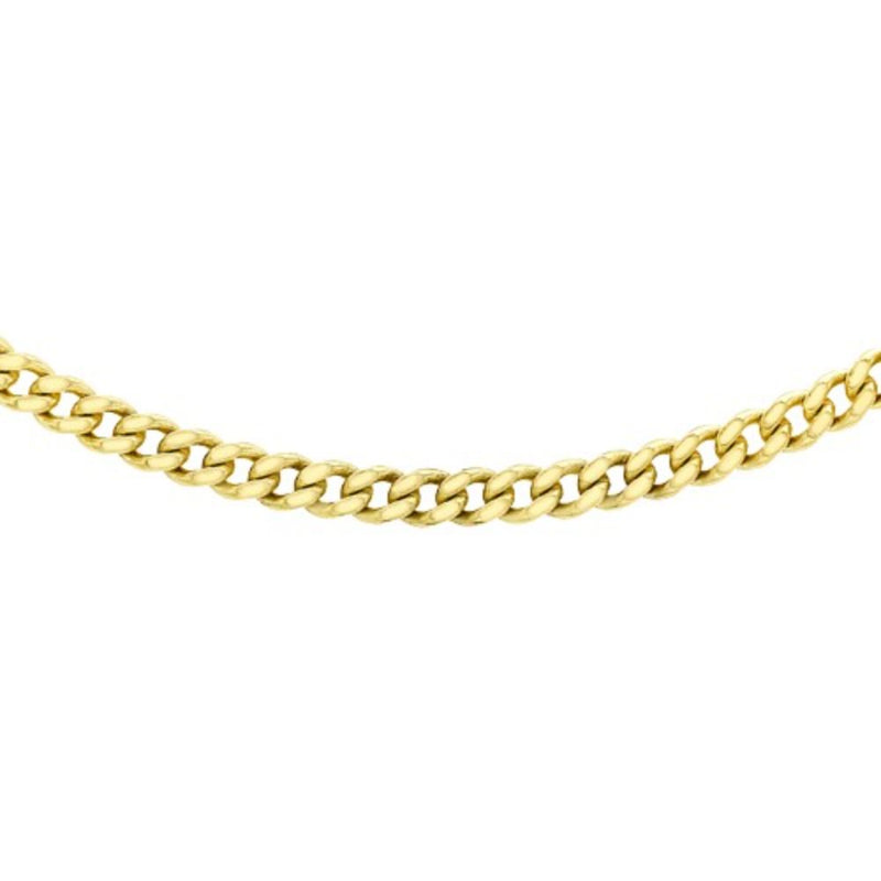 9ct Gold 90 Diamond Cut Curb 51cm / 20" Chain