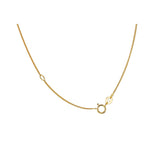 9ct Gold Brushed Disc Cubic Zirconia Necklace