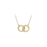 9ct Gold Interlocking Circles Necklace