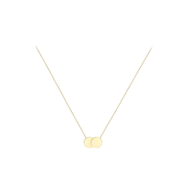 9ct Gold Double Disc Necklace