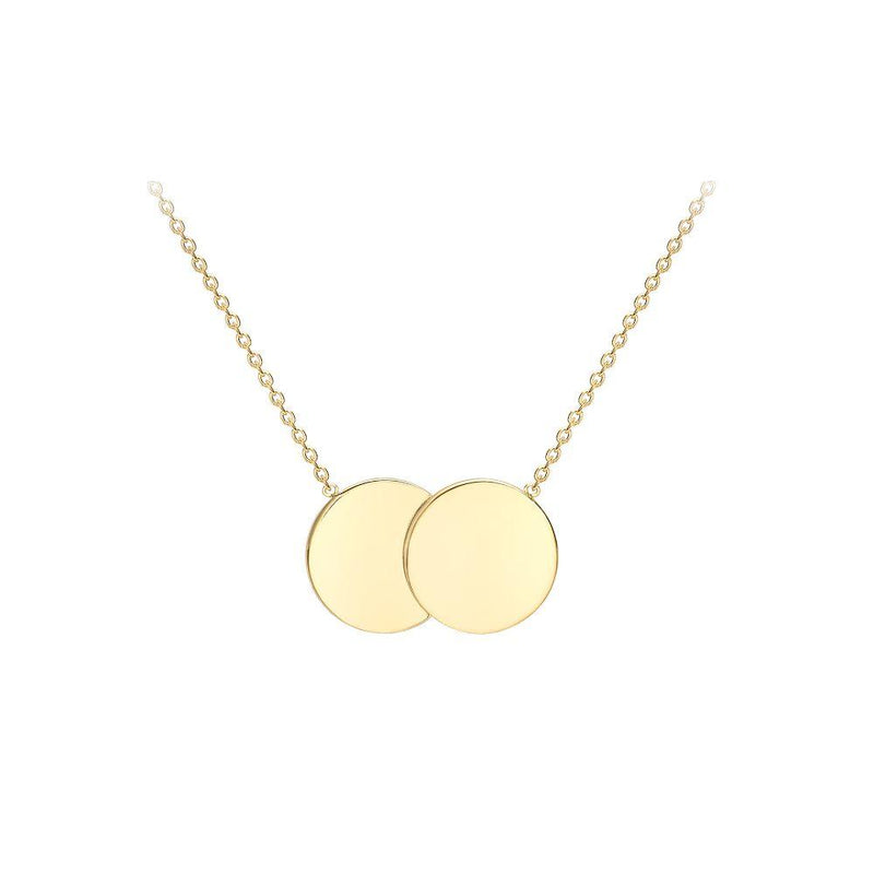 9ct Gold Double Disc Necklace