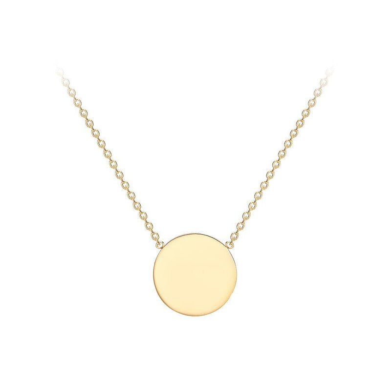 Engravable Disc Gold Necklace – Bannon Jewellers