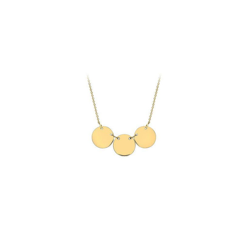 9ct Gold Triple Disc Necklace