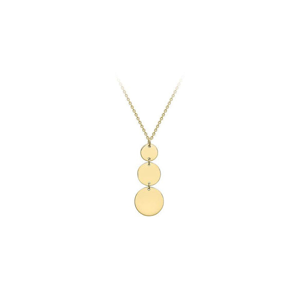 9ct Gold 3 Disc Necklace