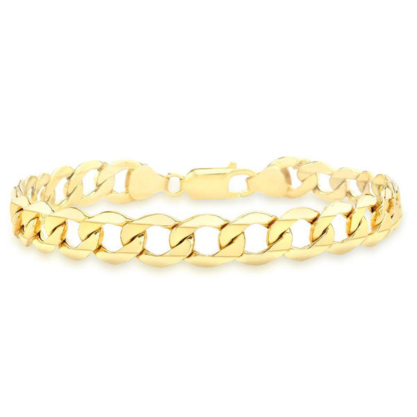 9ct Gold Curb Chain 21.5cm/8.5" Bracelet