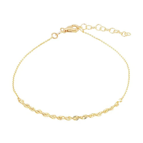 9ct Gold Rope Chain Bracelet