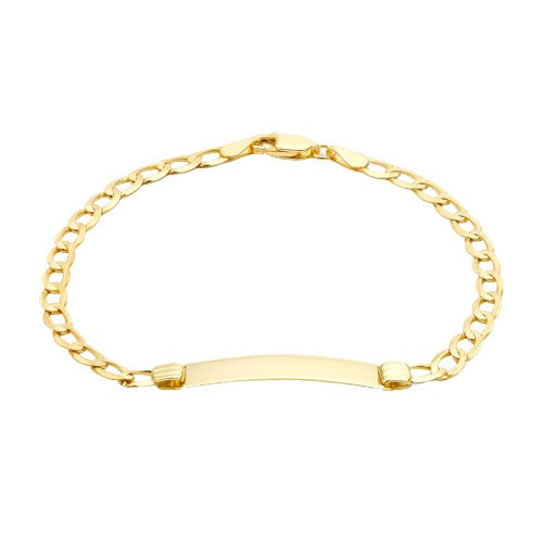 9ct Gold 25mm x 5.5mm Flat Curb Bracelet