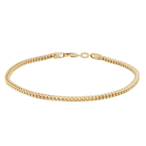 9ct Gold 2mm Franco Link Bracelet