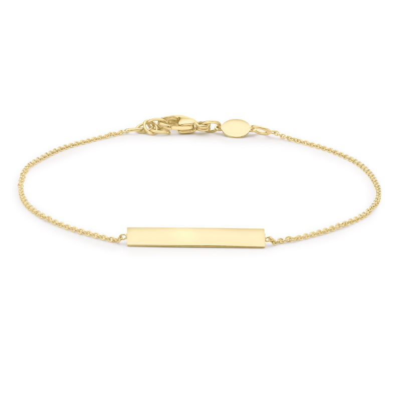 Ladies gold 2025 id bracelet