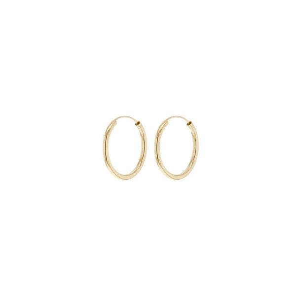 9ct Gold 17.5mm Hoop Earrings