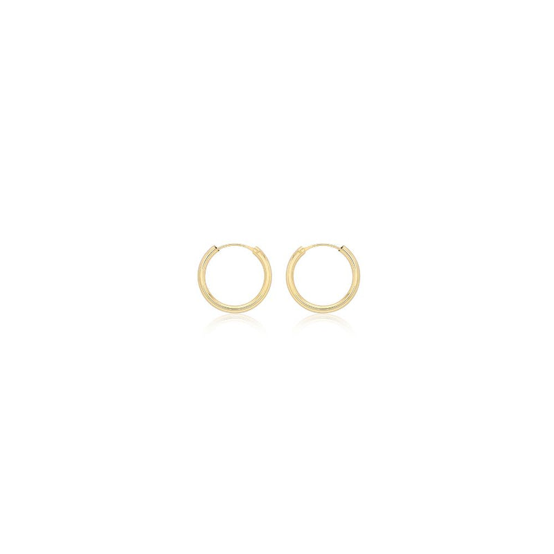 9ct Gold 17.5mm Hoop Earrings