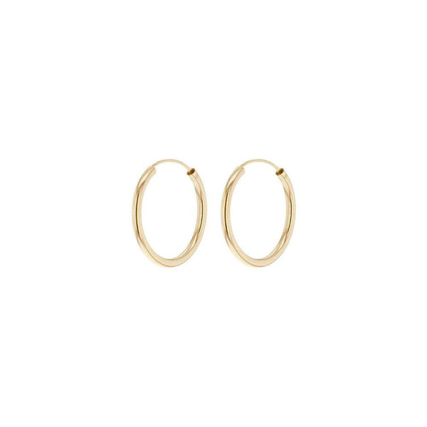 9ct Gold 22.5mm Hoop Earrings