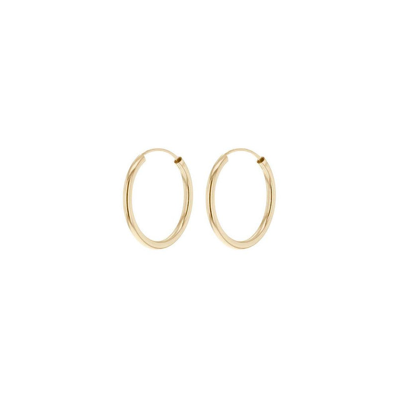 9ct Gold 22.5mm Hoop Earrings