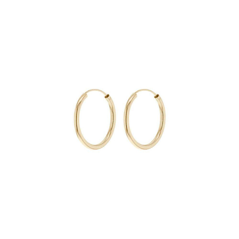 9ct Gold 22.5mm Hoop Earrings