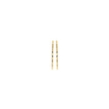 9ct Gold 42mm Faceted Hinged Hoop Earrings