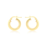 9ct Gold 15mm Creole Hoop Earrings