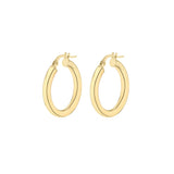 9ct Gold Round 20mm Creole Hoop Earrings