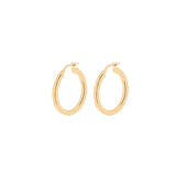 9ct Gold Round 25mm Creole Hoop Earrings