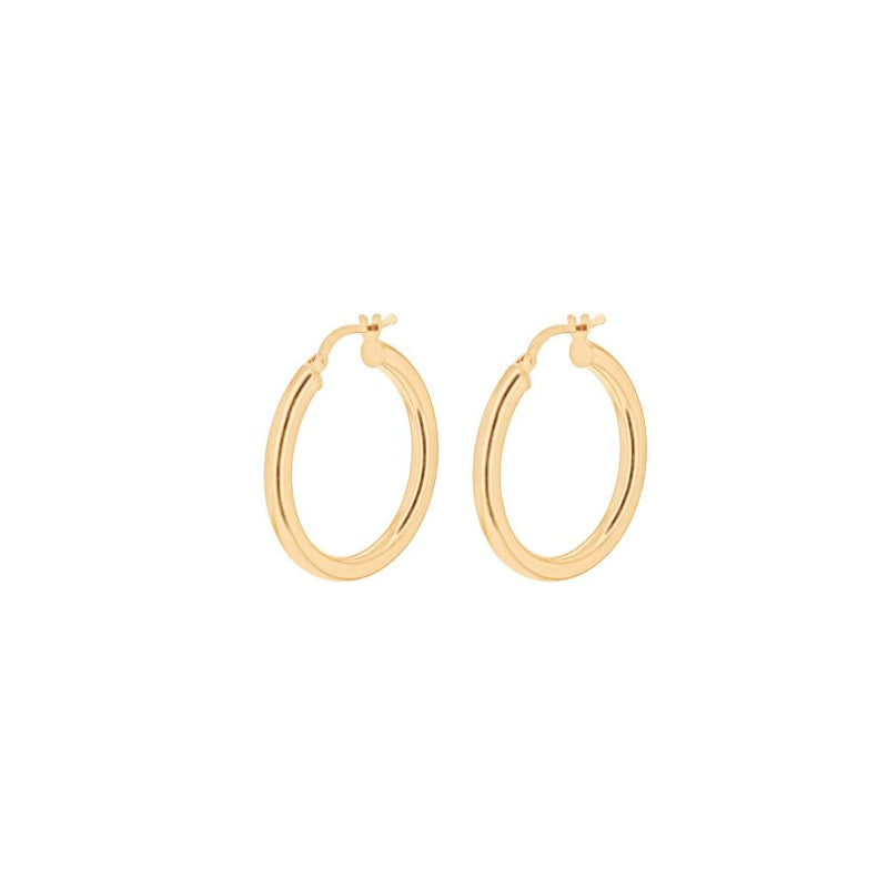 9ct Gold Round 25mm Creole Hoop Earrings