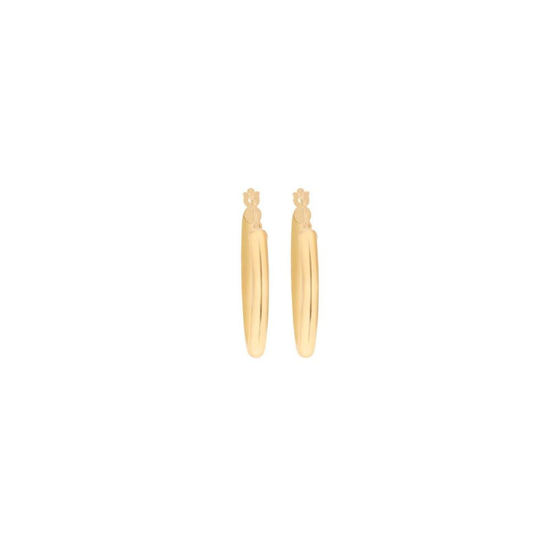 9ct Gold Round 25mm Creole Hoop Earrings