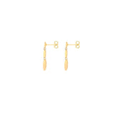 9ct Gold 3 Graduated Disc Drop Earrings