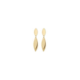 9ct Gold Leaf Drop Earrings