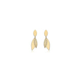 9ct Gold Leaf Drop Earrings