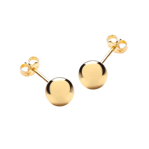 9ct Gold Spanish 10mm Ball Stud Earrings