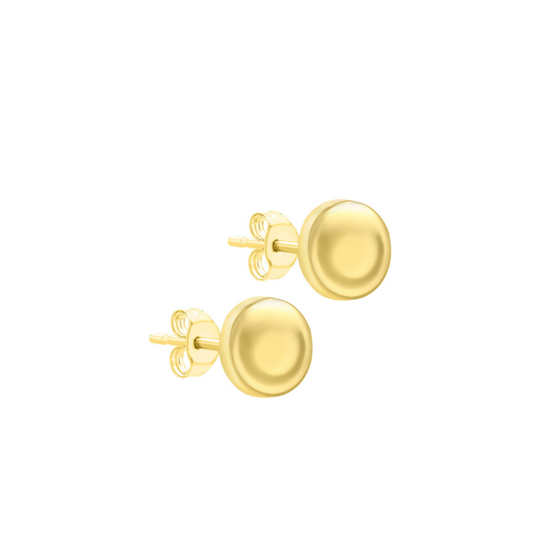 9ct Gold Button Stud Earrings