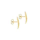 9ct Gold Diamond Cut Wave Earrings