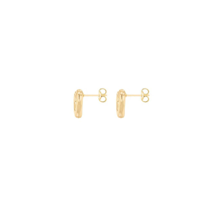 9ct Gold Open Heart Stud Earrings