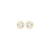 9ct Gold Round CZ Stud Earrings