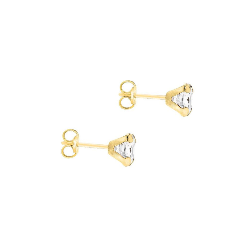 9ct Gold 5mm CZ Stud Earrings