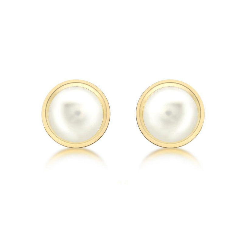 9ct Gold 7mm Freshwater Pearl Stud Earrings