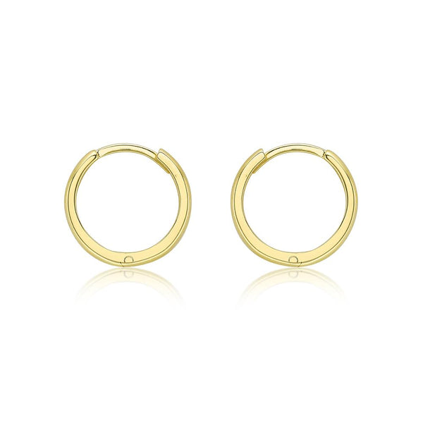 9ct Gold 13mm Huggy Hoop Creole Earrings