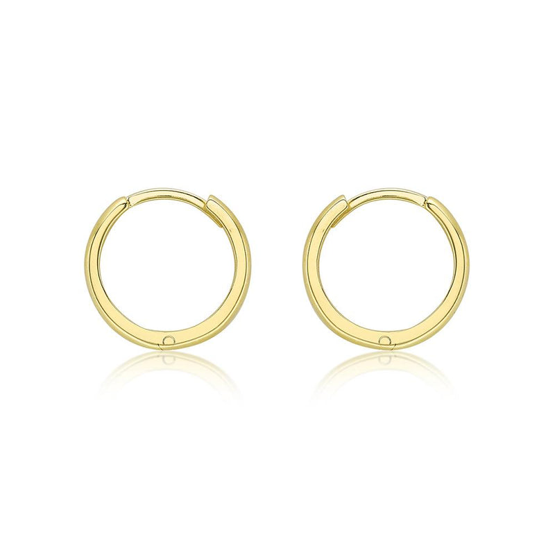 9ct Gold 13mm Huggy Hoop Creole Earrings