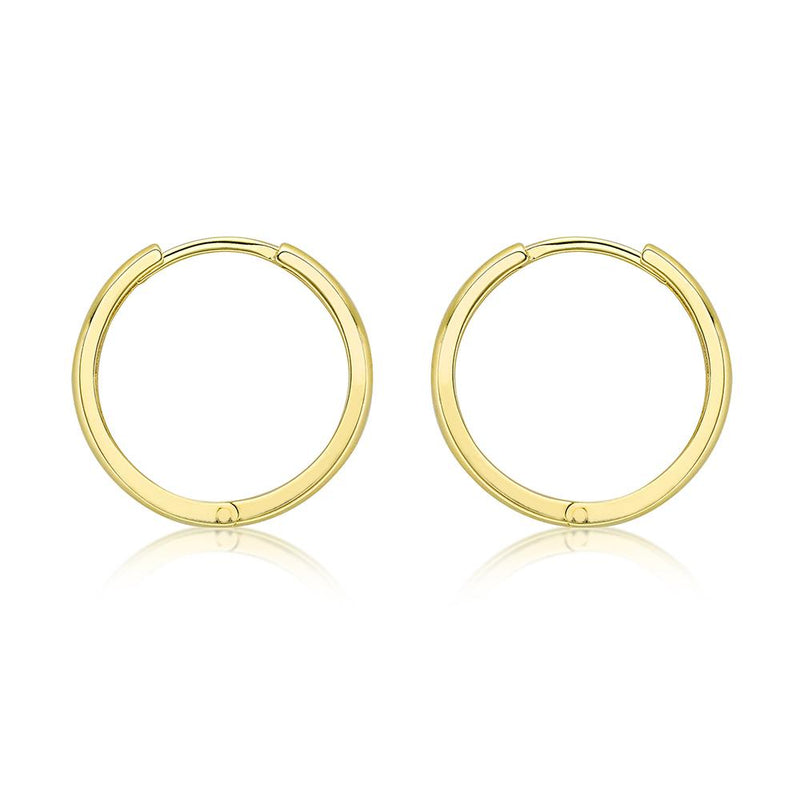 9ct Gold 17mm Huggy Hoop Creole Earrings