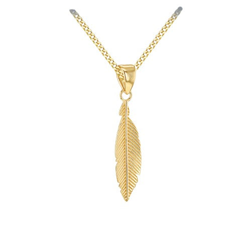 9ct Gold Leaf Pendant Necklace