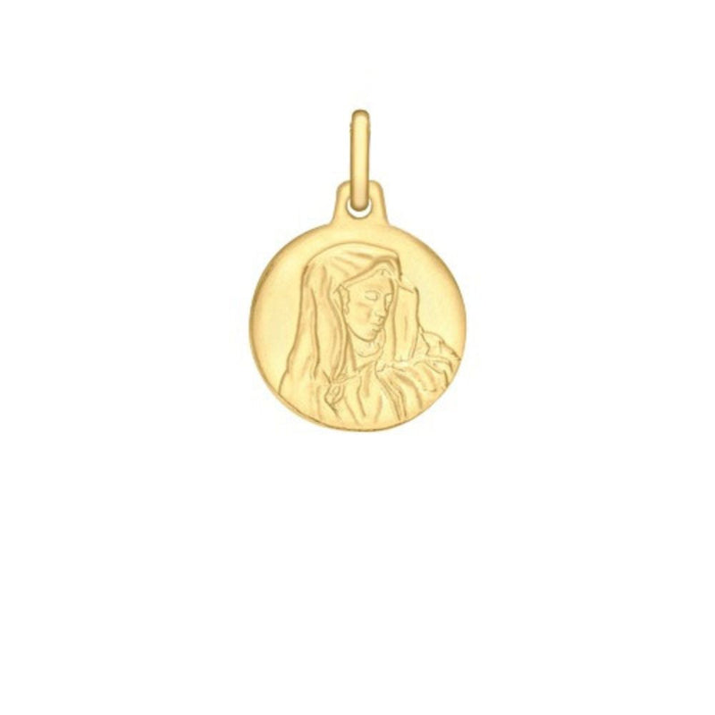 9ct Gold 12mm Holy Mary Medal Pendant